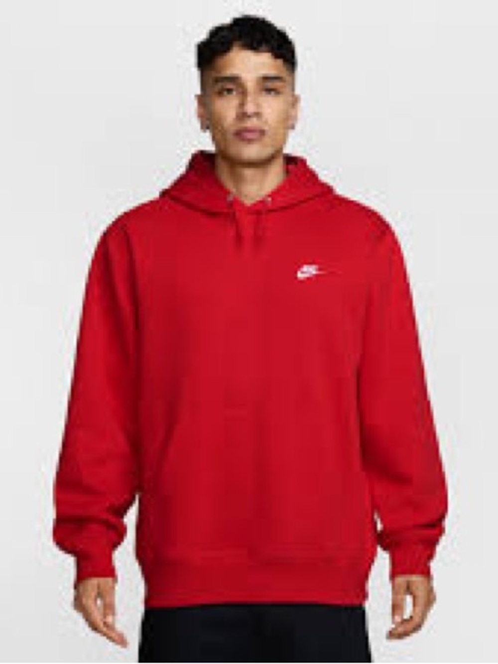 Nike Sportswear Club Fleece Pullover Hoodie Red BV2654-657 Men's Size Large